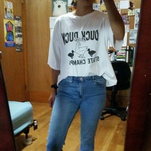 "Duck Duck Goose State Champion" graphic white tee